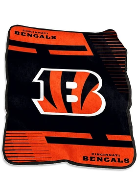 Cincinnati Bengals Stripe Raschel Blanket