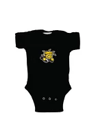 Wichita State Shockers Baby Black Embroidered Logo Short Sleeve One Piece