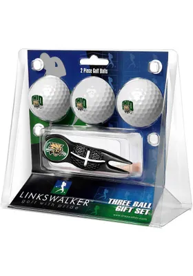 Ohio Bobcats Ball and Black Crosshairs Divot Tool Golf Gift Set