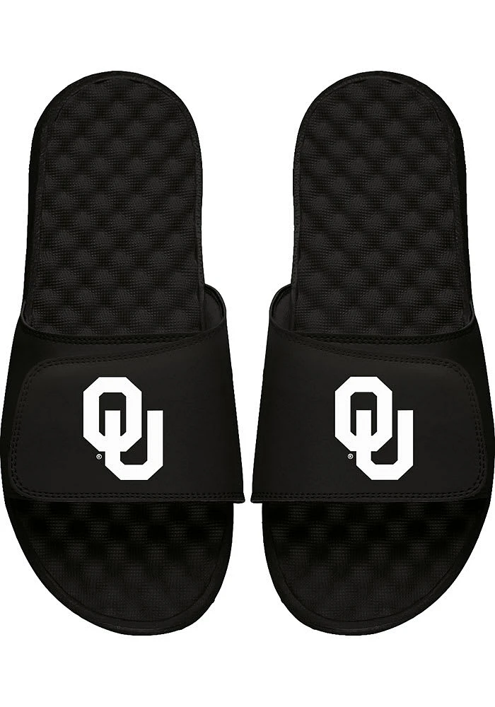 Oklahoma Sooners Black and White Mens Slides