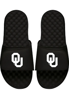 Oklahoma Sooners Black and White Mens Slides