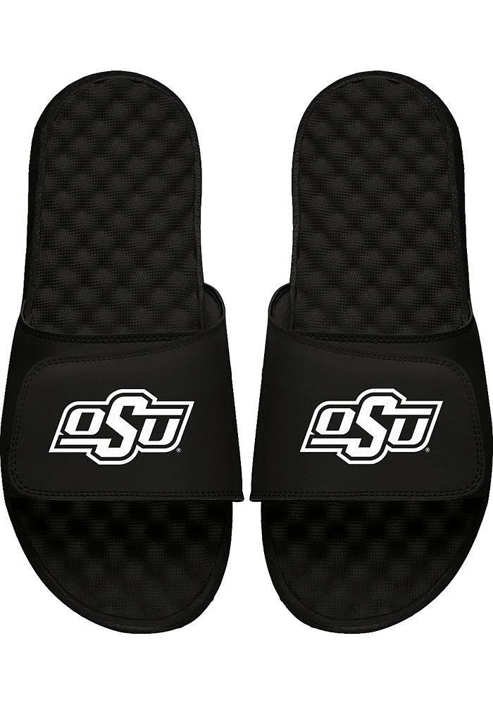 Oklahoma State Cowboys Black and White Mens Slides