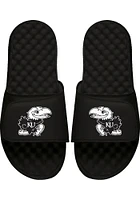 Kansas Jayhawks Black and White Mens Slides