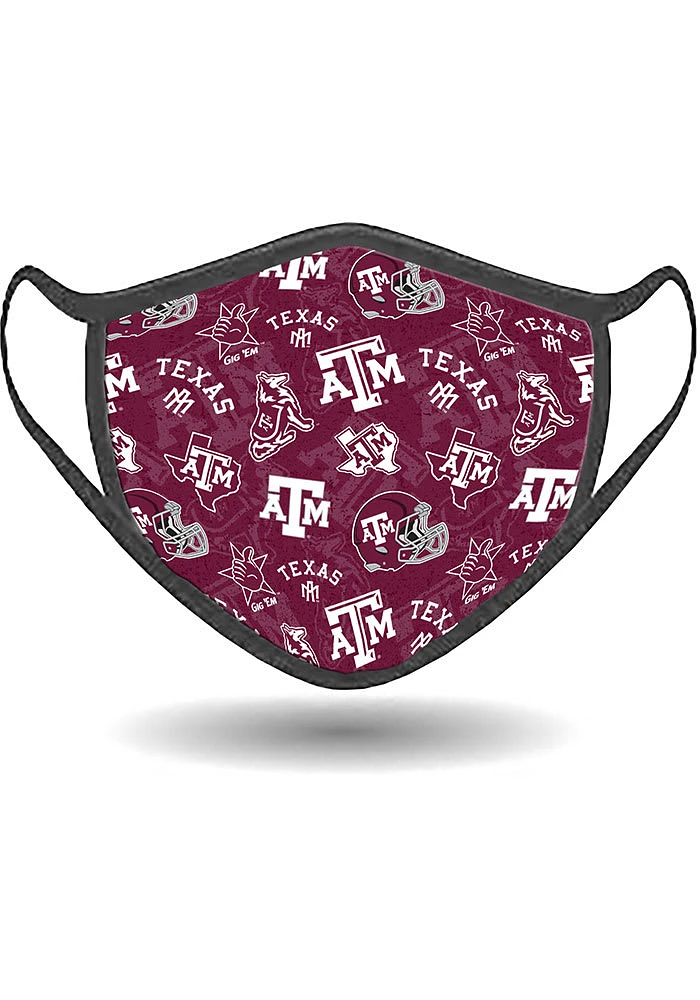 Texas A&M Aggies All Over Print Fan Mask