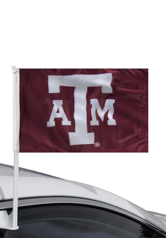 Texas A&M Aggies 11x16 Maroon Silk Screen Car Flag - Maroon