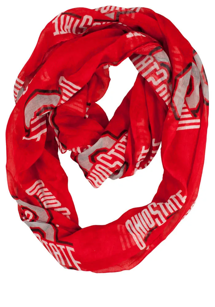 Ohio State Buckeyes Sheer Infinity Womens Scarf