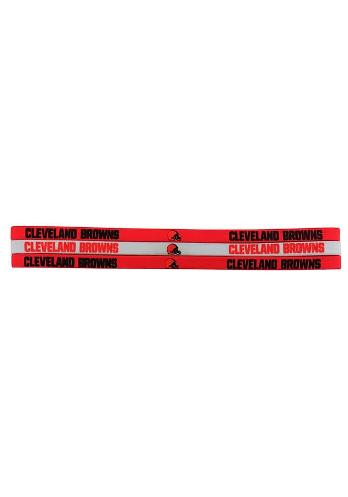 Cleveland Browns Elastic 3 Pack Womens Headband