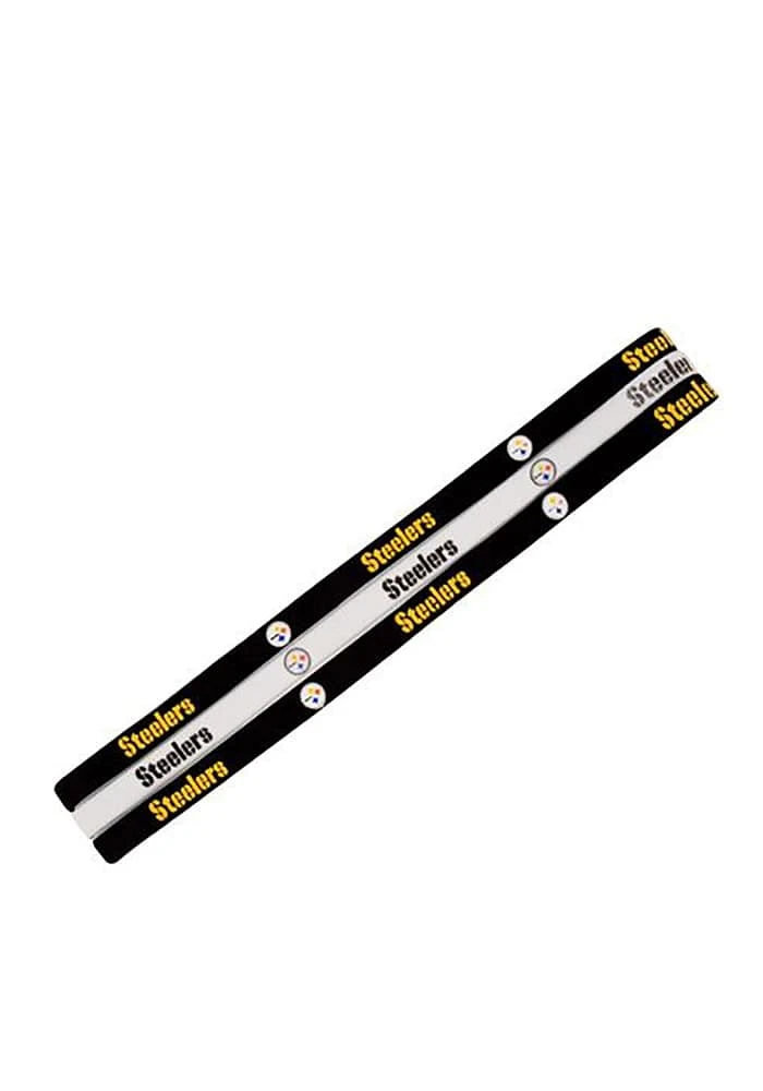 Pittsburgh Steelers Elastic 3 Pack Womens Headband