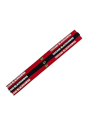 Chicago Blackhawks Elastic 3 Pack Womens Headband