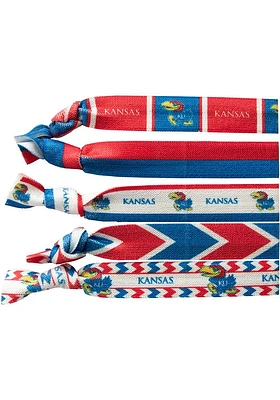Kansas Jayhawks Knotted Kids Hair Ribbons