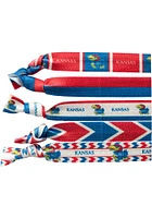 Kansas Jayhawks Knotted Kids Hair Ribbons
