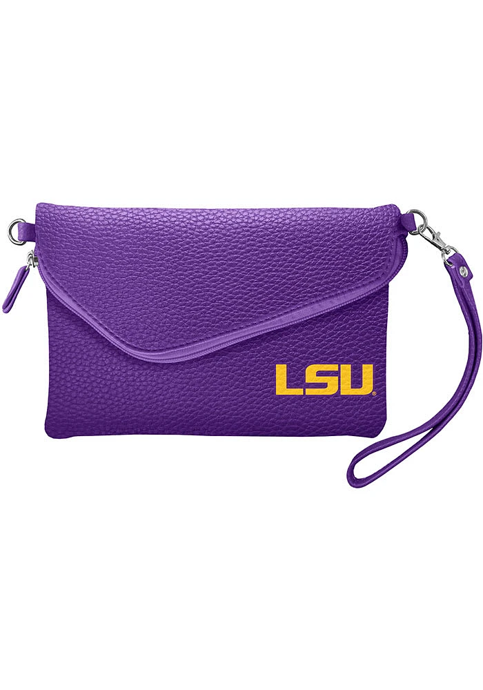 LSU Tigers Fold Over Pebble Womens Purse