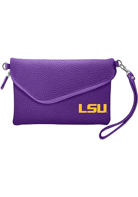 LSU Tigers Fold Over Pebble Womens Purse
