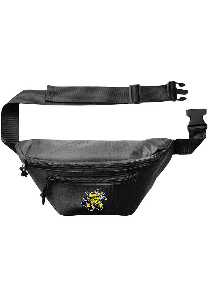 Wichita State Shockers Black 3Zip Hip Pack Tote