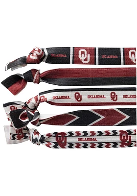 Oklahoma Sooners Knotted Hair Tie Womens Hair Scrunchie