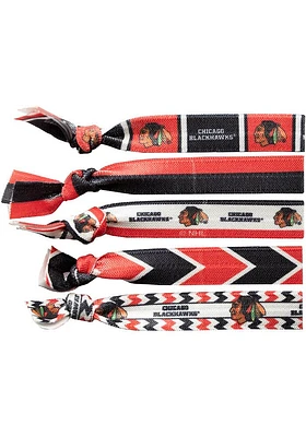 Chicago Blackhawks Knotted Hair Tie Womens Hair Scrunchie