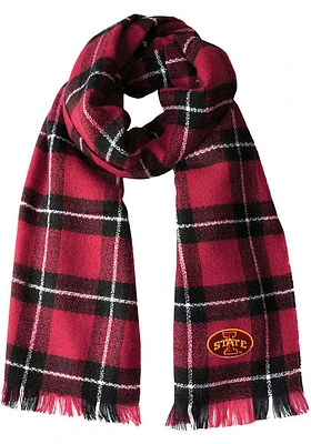 Iowa State Cyclones Plaid Blanket Design Womens Scarf