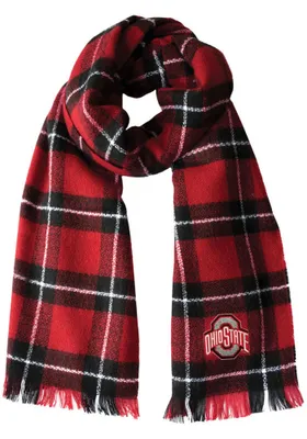 Ohio State Buckeyes Plaid Scarf Womens Scarf