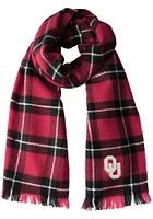 Oklahoma Sooners Plaid Blanket Design Womens Scarf