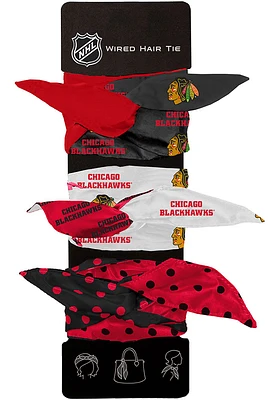 Chicago Blackhawks Wired Hair Tie Womens Hair Scrunchie