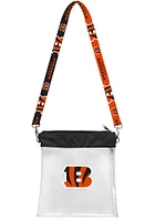 Cincinnati Bengals Orange Pattern Strap Clear Bag