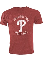 Philadelphia Phillies Youth Red Arched Wordmark Short Sleeve Fashion T-Shirt