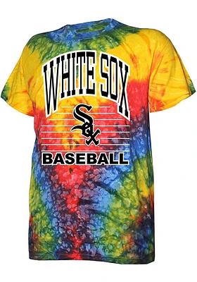 Chicago White Sox Red Rainbow Tie Dye Short Sleeve Fashion T Shirt