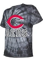 Cincinnati Reds Black Tie Dye Short Sleeve Fashion T Shirt