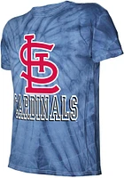 St Louis Cardinals Navy Blue Tie Dye Short Sleeve Fashion T Shirt