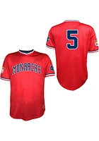 Kansas City Monarchs Mens Red Sub Vneck Limited Baseball Jersey