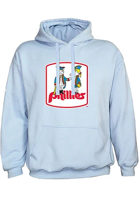 Philadelphia Phillies Mens Light Blue Alt Coop Logo Long Sleeve Hoodie