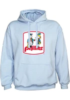 Philadelphia Phillies Mens Light Blue Alt Coop Logo Long Sleeve Hoodie