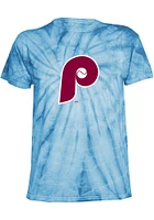 Philadelphia Phillies Light Blue Tie Dye Short Sleeve Fashion T Shirt
