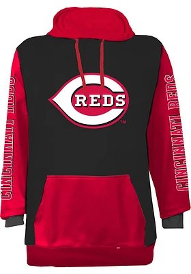 Cincinnati Reds Mens Black Big Logo Fashion Hood