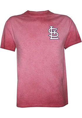 St Louis Cardinals Red Crystal Wash Short Sleeve Fashion T Shirt