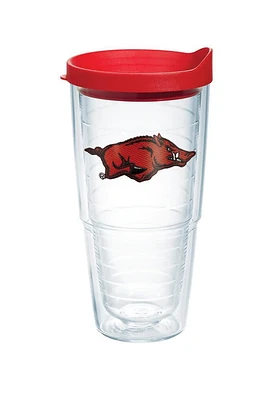 Arkansas Razorbacks 24oz Lid Clear Tumbler - Cardinal