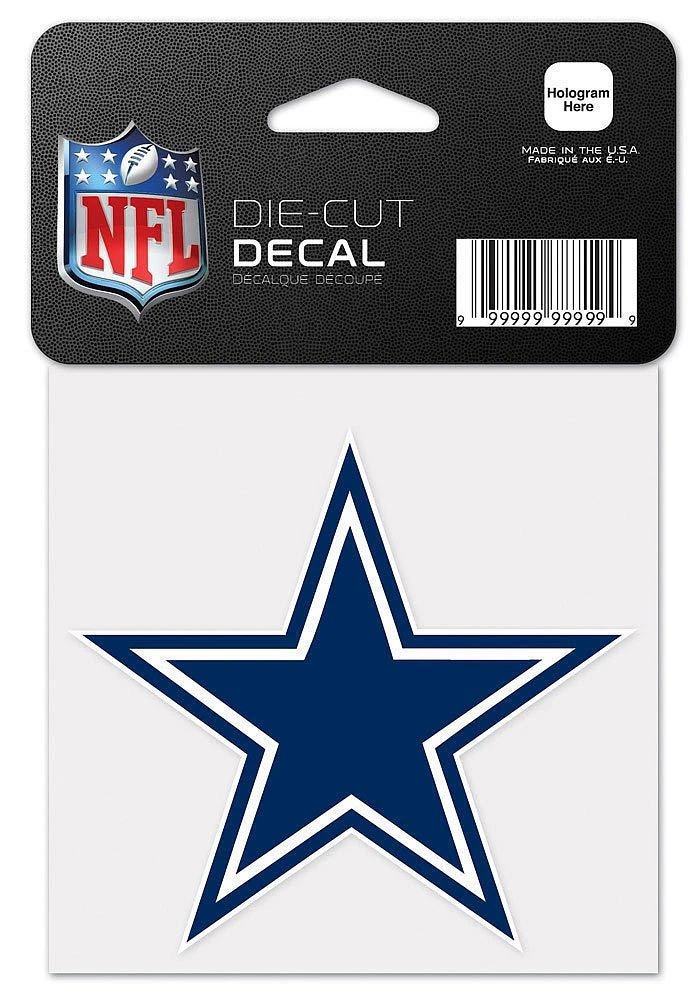 Dallas Cowboys 4x4 Perfect Cut Auto Decal - Navy Blue