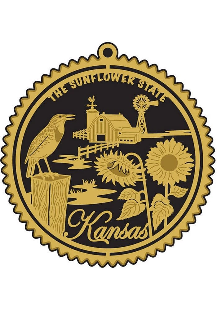 Kansas Sunflower State Style Ornament