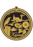 Kansas Sunflower State Style Ornament