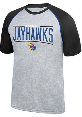 Kansas Jayhawks Grey Elevate Short Sleeve T Shirt