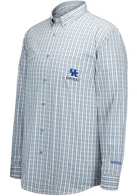 Kentucky Wildcats Mens Grey No Excuses Long Sleeve Dress Shirt