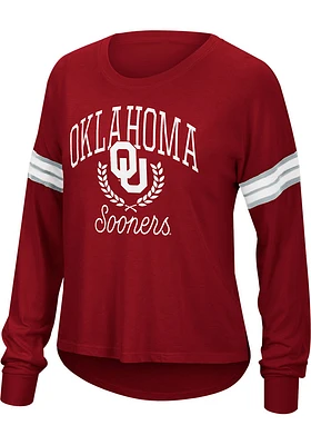 Oklahoma Sooners Womens Cardinal Old School LS Tee