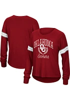 Oklahoma Sooners Womens Cardinal Old School LS Tee
