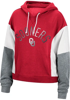 Oklahoma Sooners Womens Cardinal Cheer Fleece Hooded Sweatshirt