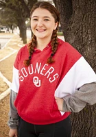Oklahoma Sooners Womens Cardinal Cheer Fleece Hooded Sweatshirt