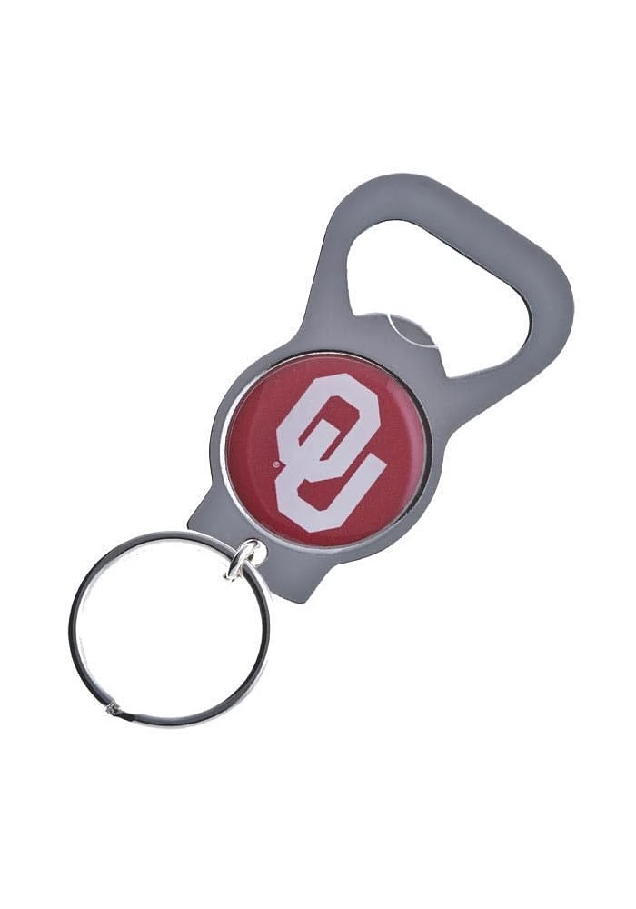 Oklahoma Sooners Bottle Opener Design Keychain - Crimson