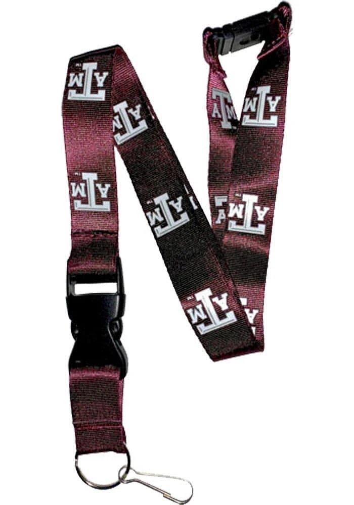 Texas A&M Aggies Maroon Buckle Lanyard - Black