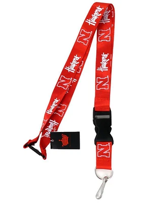 Nebraska Cornhuskers Red Buckle Lanyard - Red