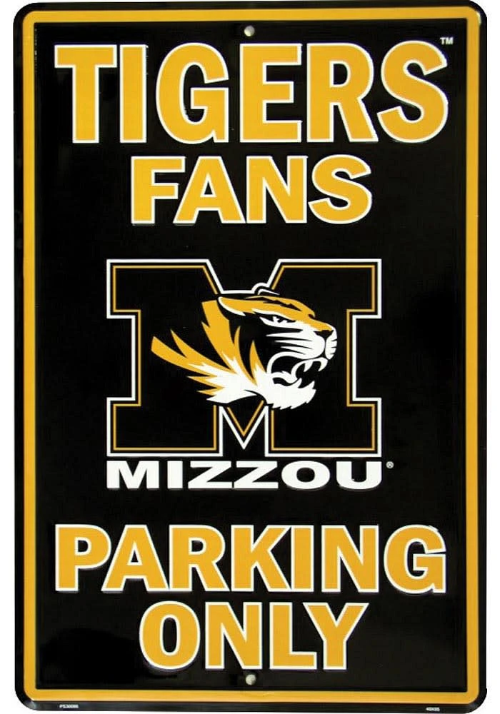 Missouri Tigers Fans Parking Only Sign - Black