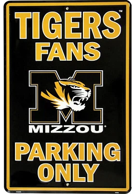 Missouri Tigers Fans Parking Only Sign - Black